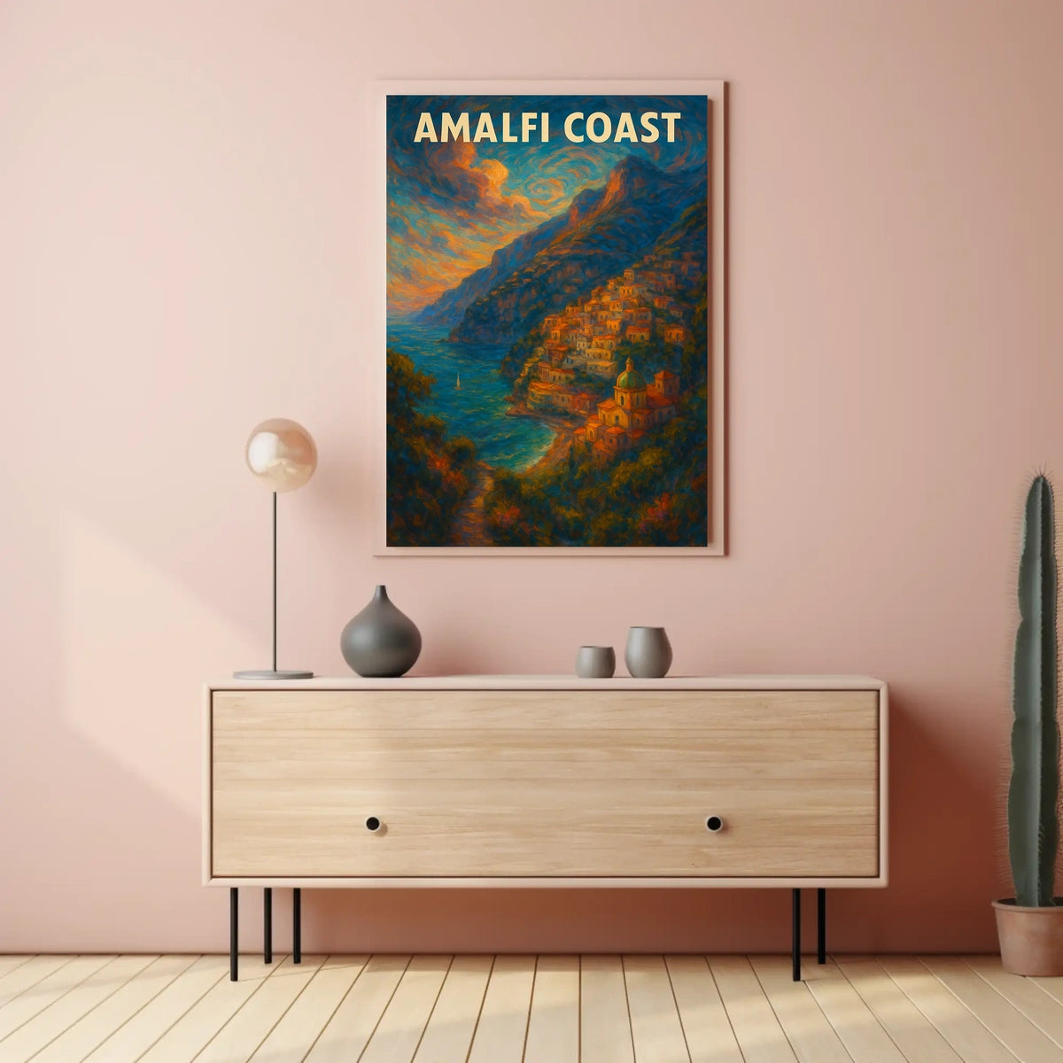 Amalfi Coast Poster Wall Art 18x24 Inches Print Decor