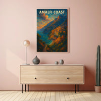 Amalfi Coast Poster Wall Art 18x24 Inches Print Decor
