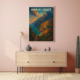 Amalfi Coast Poster Wall Art 18x24 Inches Print Decor