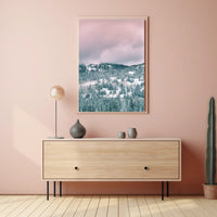 Winter Wonderland Landscape with Serene National Park Poster