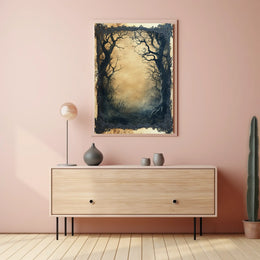 Mystical Gothic Eerie Forest Scene Artistic or Pop Culture Poster