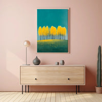 Autumn Trees Vibrant Wall Art Poster Print