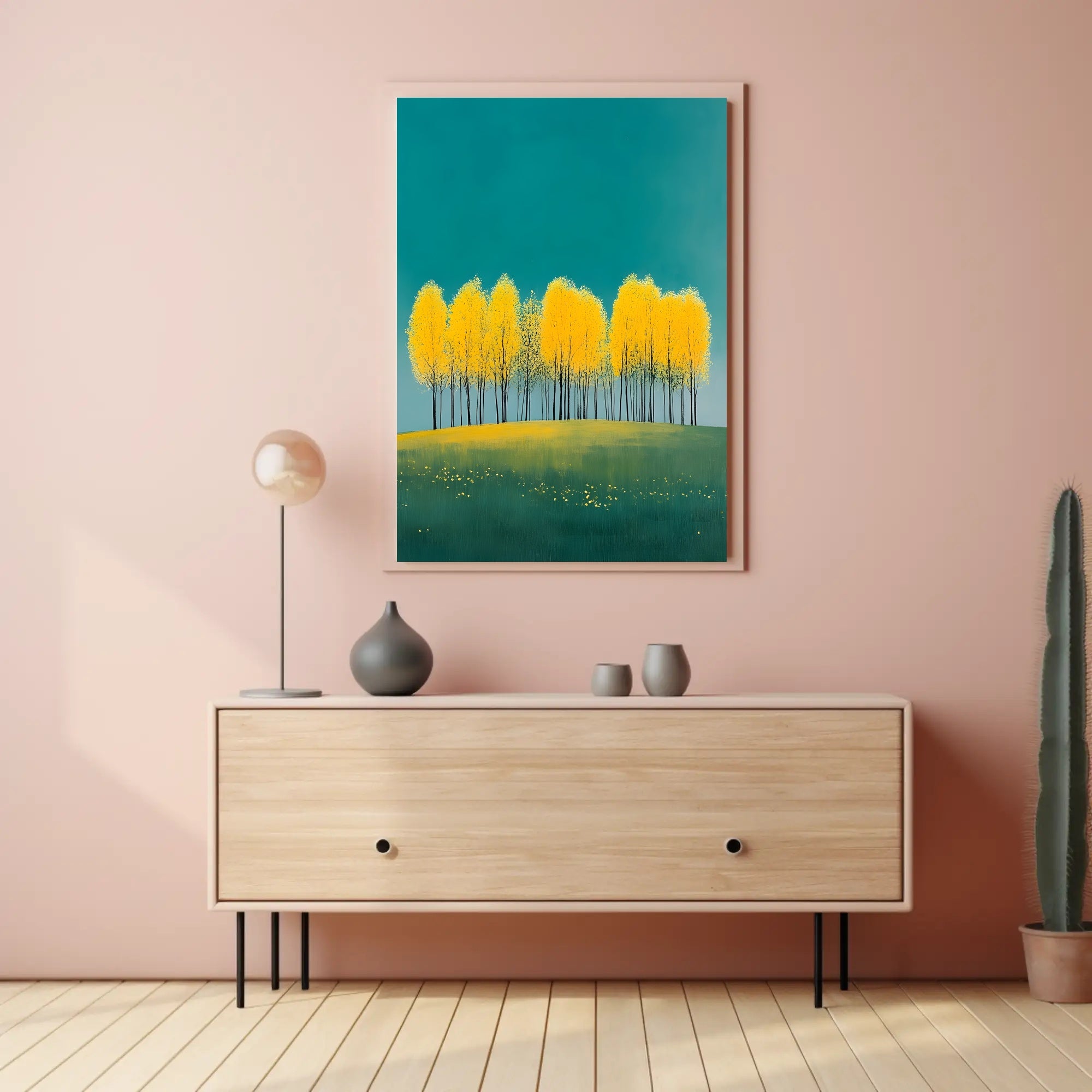 Autumn Trees Vibrant Wall Art Poster Print