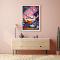 Caribbean Adventure Pan American Travel Poster PosterGoat