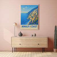 Amalfi Coast Poster Wall Art For Coastal Decor And Travel