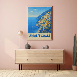 Amalfi Coast Poster Wall Art For Coastal Decor And Travel
