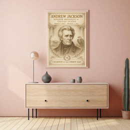 Andrew Jackson 7th President Sketch Poster Art Print Decor PosterGoat