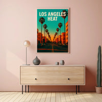 Los Angeles Heat: Vibrant Urban Cityscape Poster