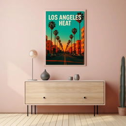 Los Angeles Heat: Vibrant Urban Cityscape Poster