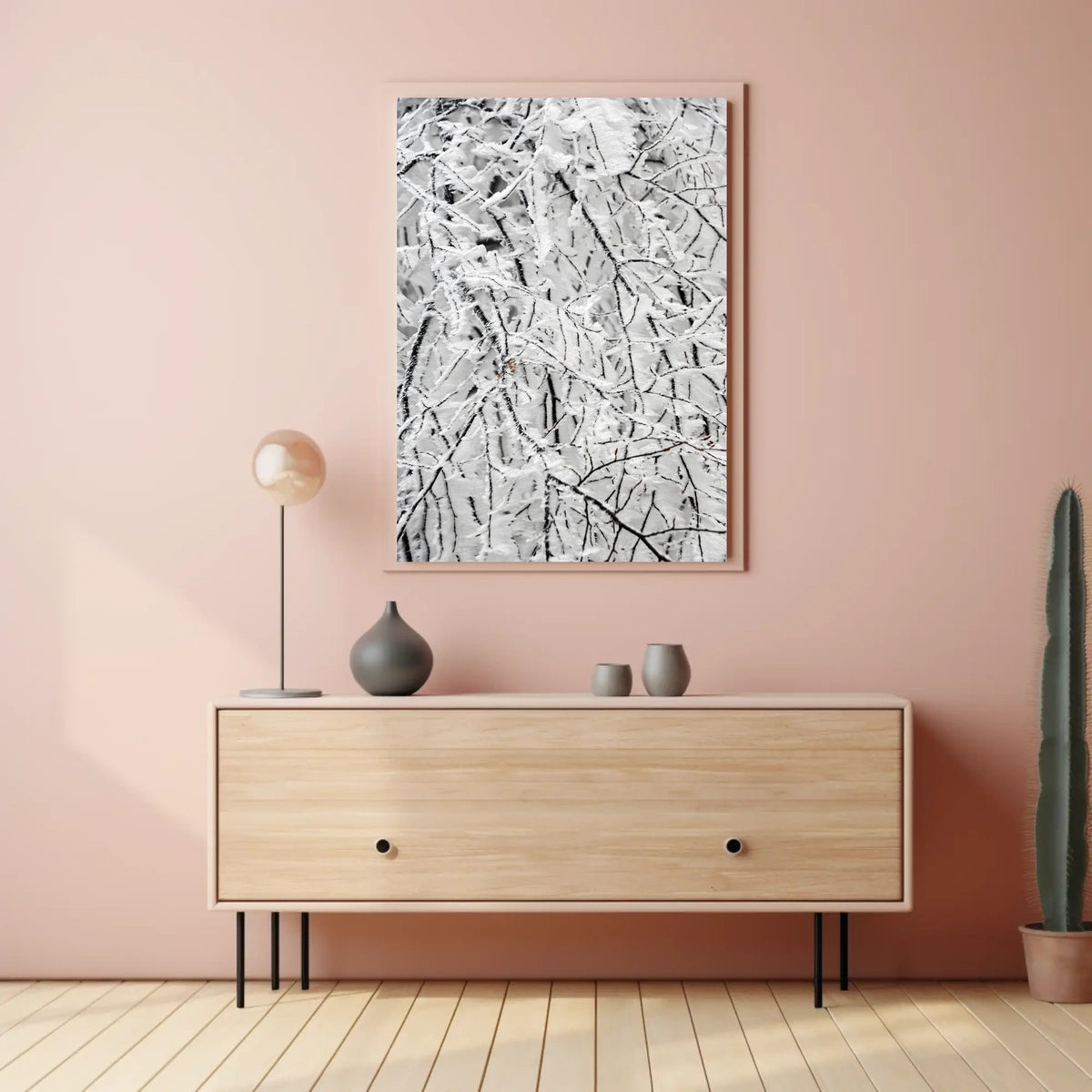 Winter Woodland Serenity: Abstract or Artistic Poster