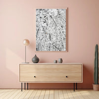 Winter Woodland Serenity: Abstract or Artistic Poster