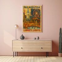 Philadelphia Liberty Lights Poster