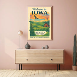 Welcome to Iowa The Heart of Midwest Poster