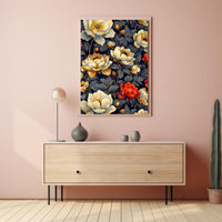 Floral Elegance Wall Art Print for Home Decor