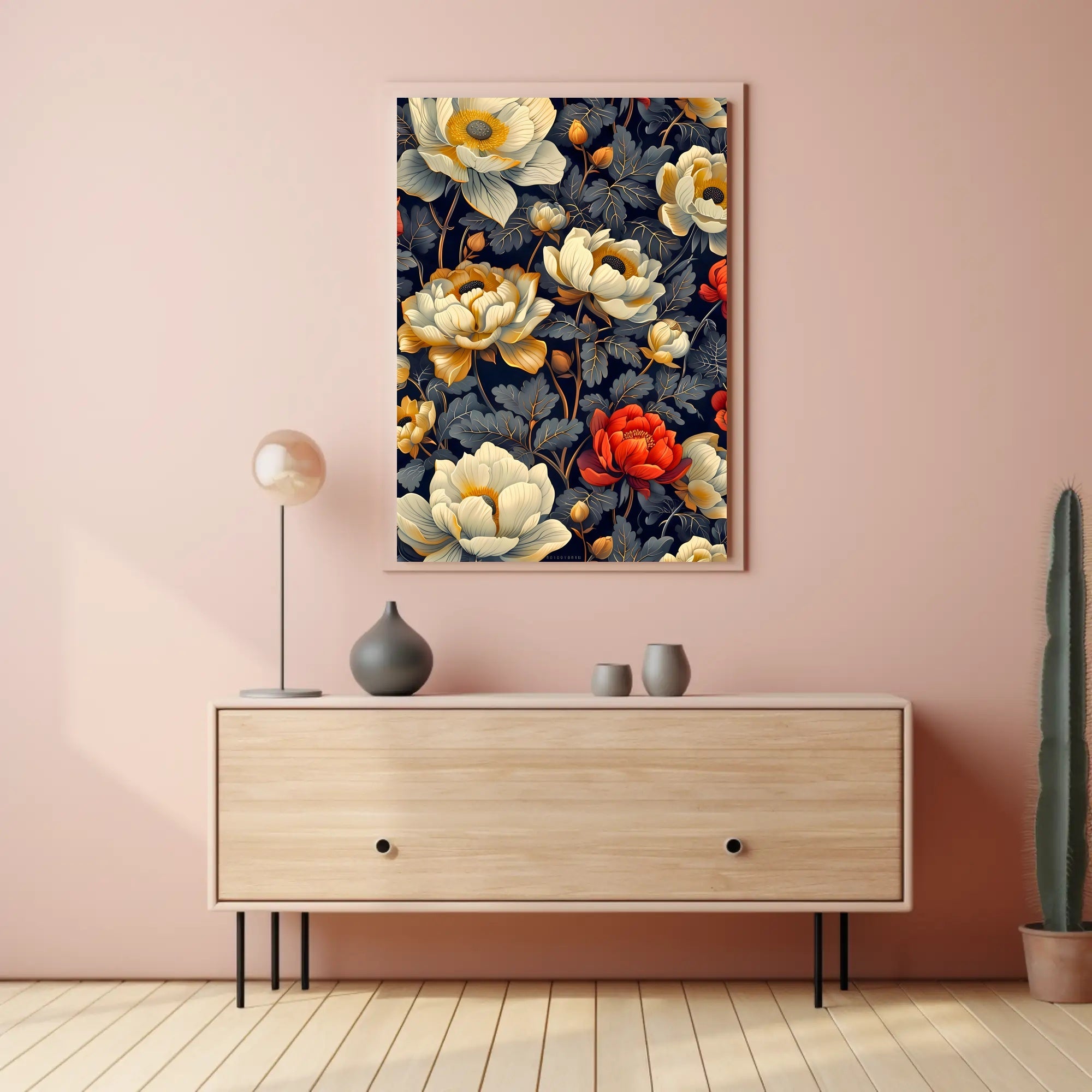 Floral Elegance Wall Art Print for Home Decor