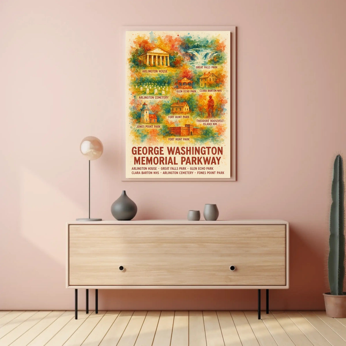 Theodore Roosevelt Island Potomac River Washington DC Landscape Poster