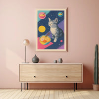 Cosmic Cat And Ramen Dreams Poster