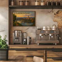 Clarksville Travel Poster Where History Meets Horizon