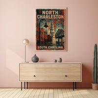 North Charleston Architectural Heritage Vintage Poster