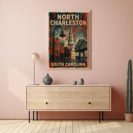North Charleston Architectural Heritage Vintage Poster