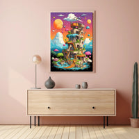 Fantasy Tower In A Dreamscape Poster PosterGoat