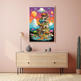 Fantasy Tower In A Dreamscape Poster PosterGoat