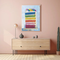 Rainbow Cake Delight Poster