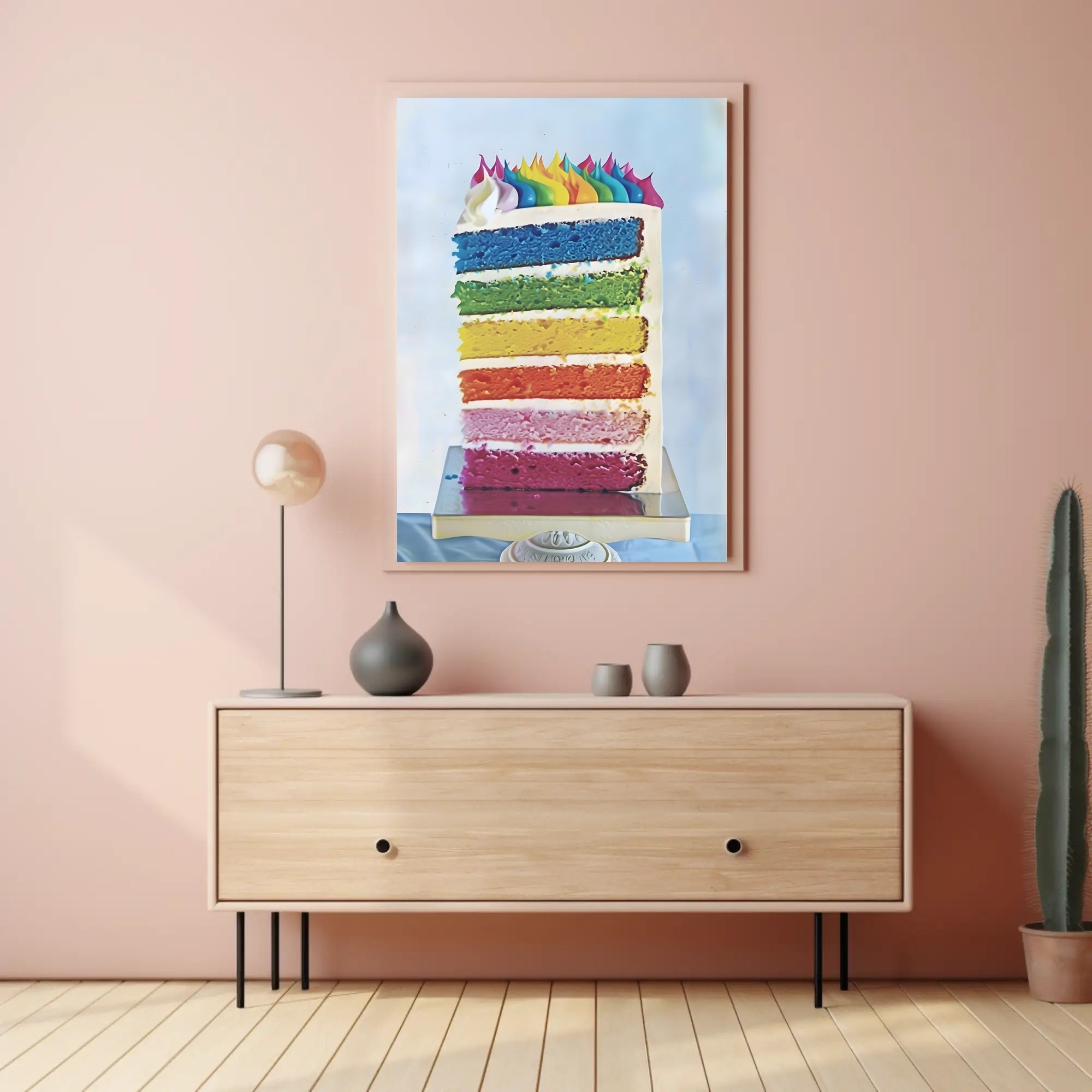 Rainbow Cake Delight Poster