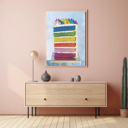 Rainbow Cake Delight Poster