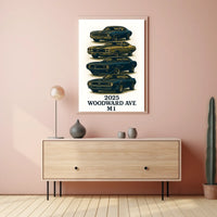 Classic Cars on Woodward Ave Poster