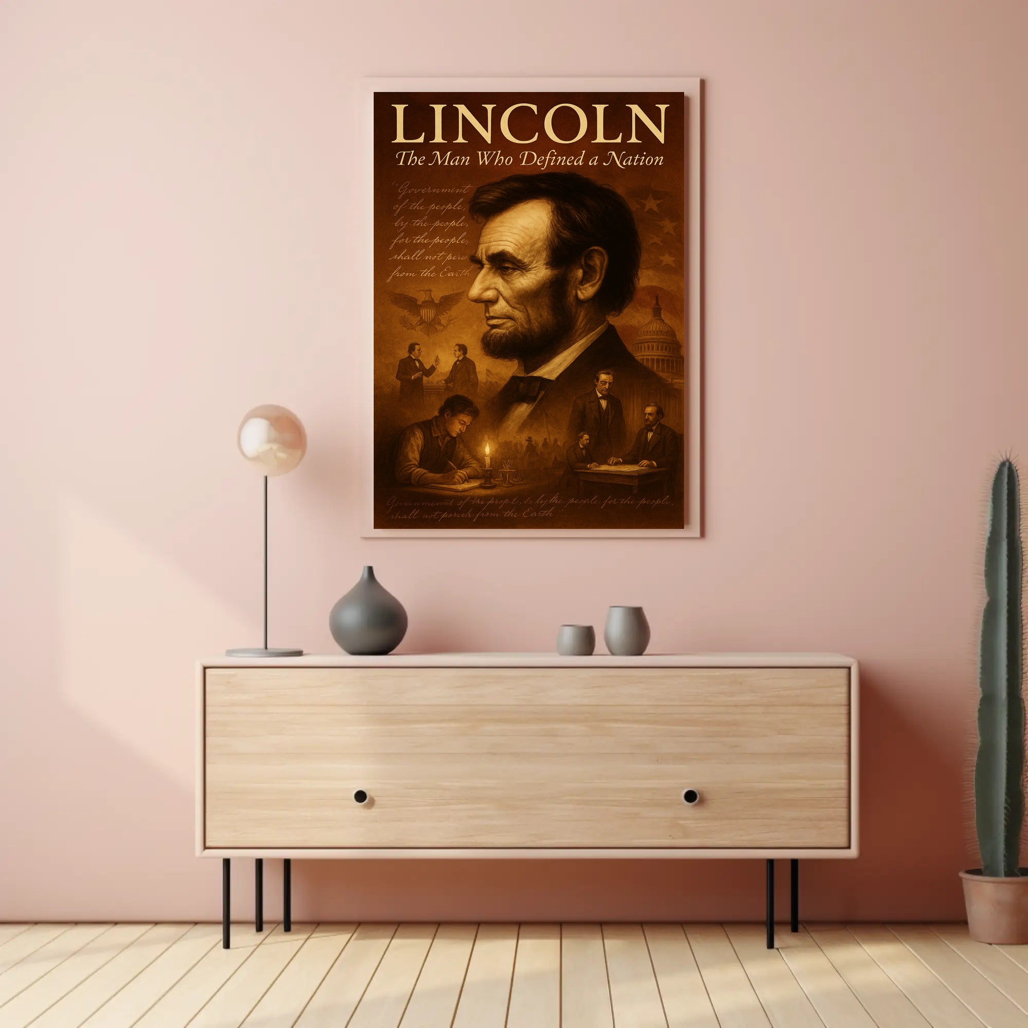 Abraham Lincoln The Man Who Defined a Nation Poster PosterGoat
