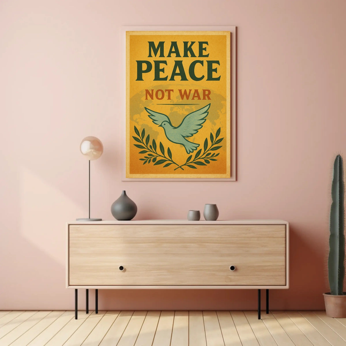 Peace Dove Vintage Poster: Make Peace Not War