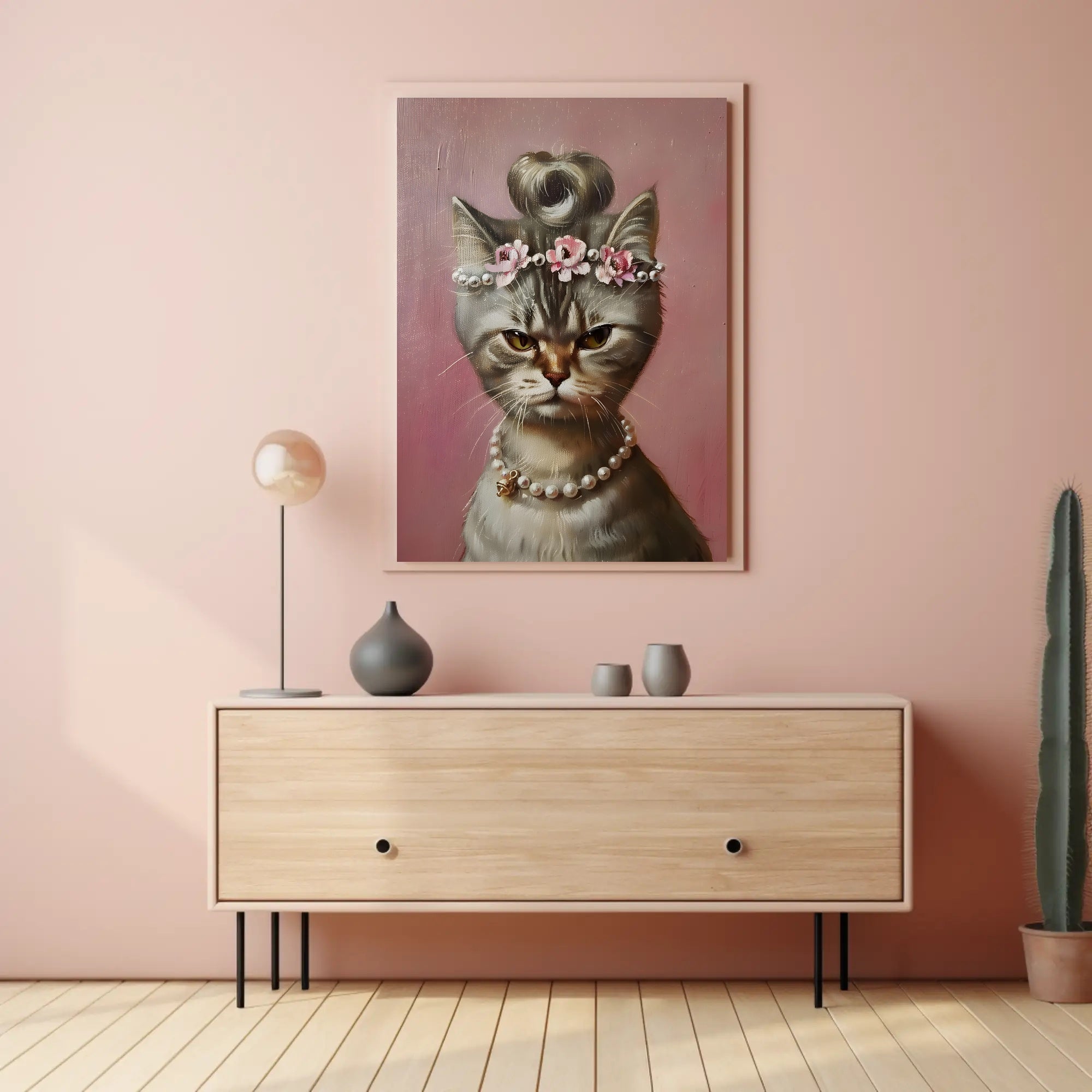 Regal Feline Portrait Poster