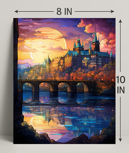 Enchanted Castle At Sunset Poster