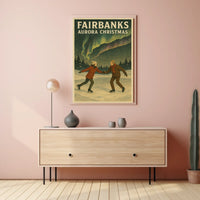 Fairbanks Aurora Christmas Poster