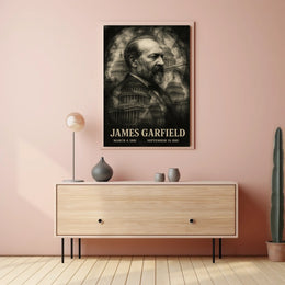 James A. Garfield 20th President of the United States Double Exposure Poster