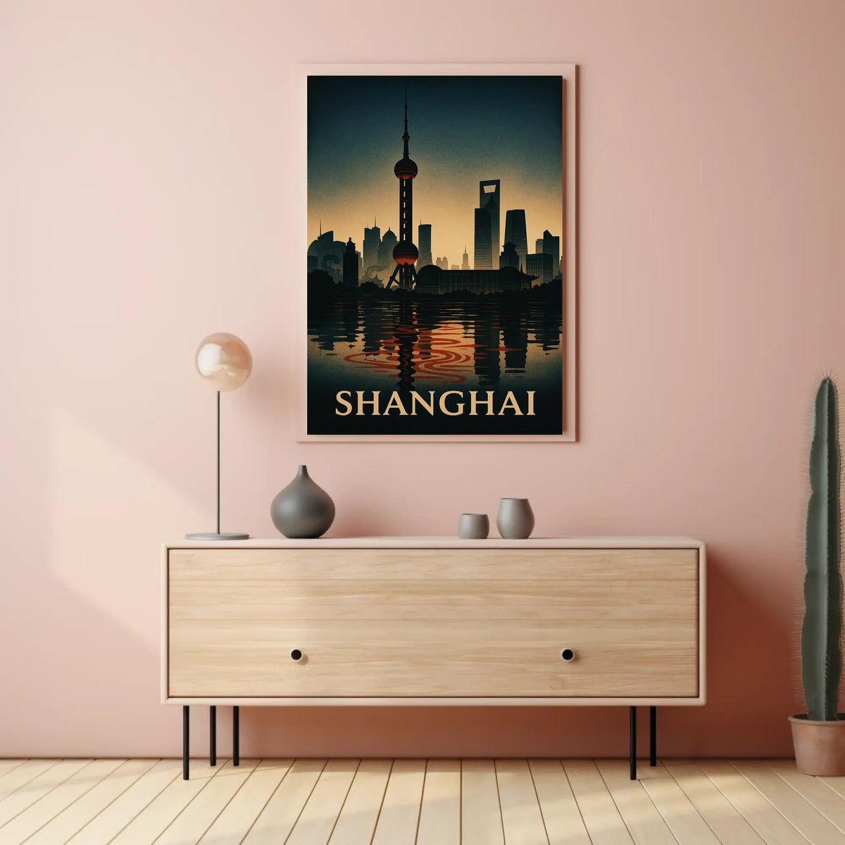 Shanghai Skyline Poster