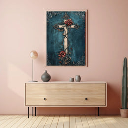 Roses and Thorns Gothic Design Artistic and Pop Culture Poster