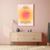 Aries Zodiac Celestial Constellation Artwork Poster PosterGoat