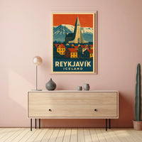 Reykjavik, Iceland Travel Poster