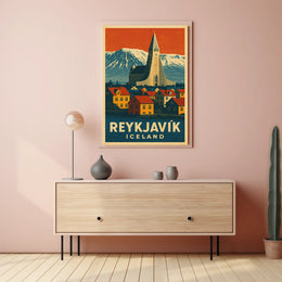 Reykjavik, Iceland Travel Poster