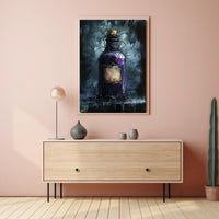 Mysterious Bottle Dark Fantasy Poster