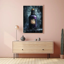 Mysterious Bottle Dark Fantasy Poster