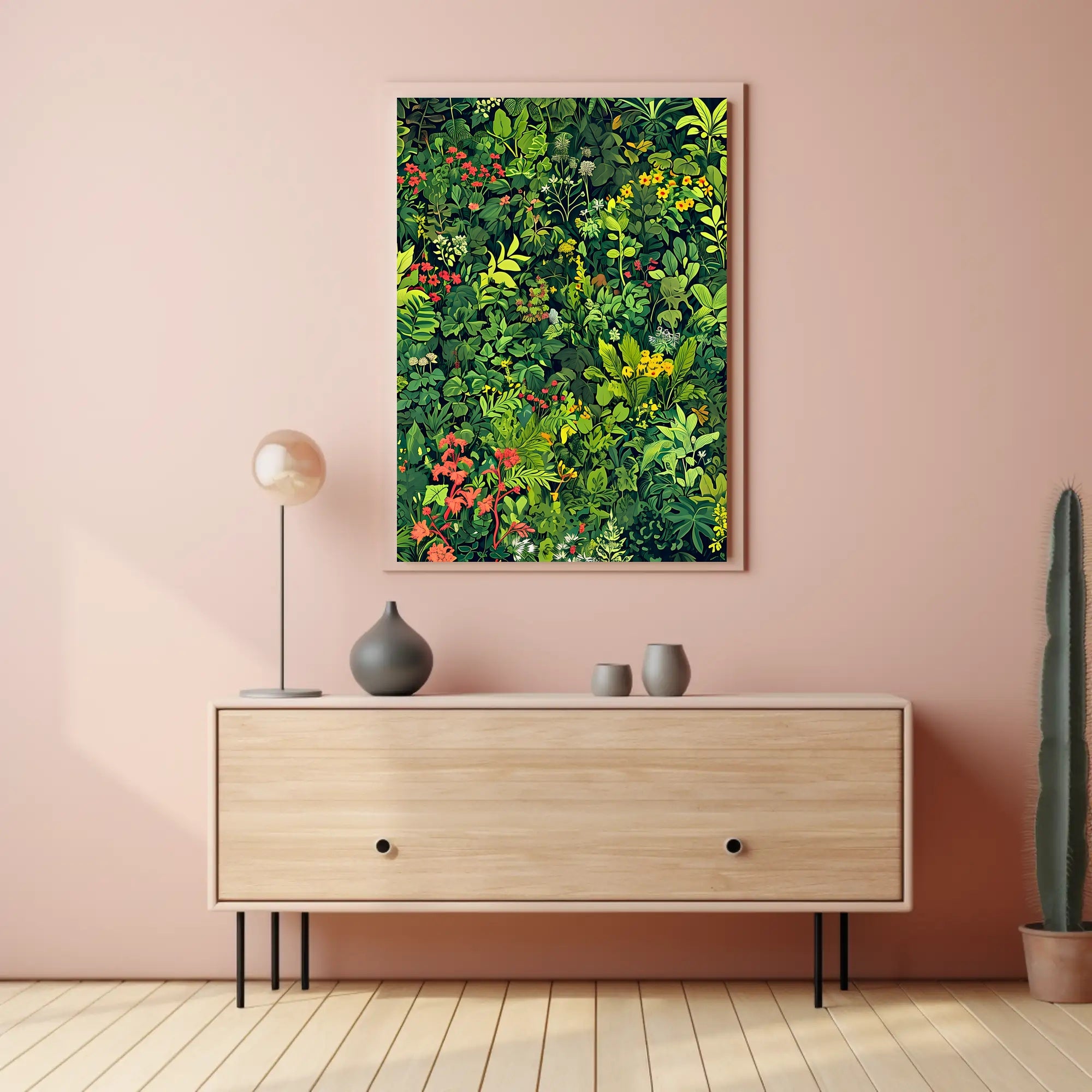 Lush Botanical Illustration Poster for Nature Lovers