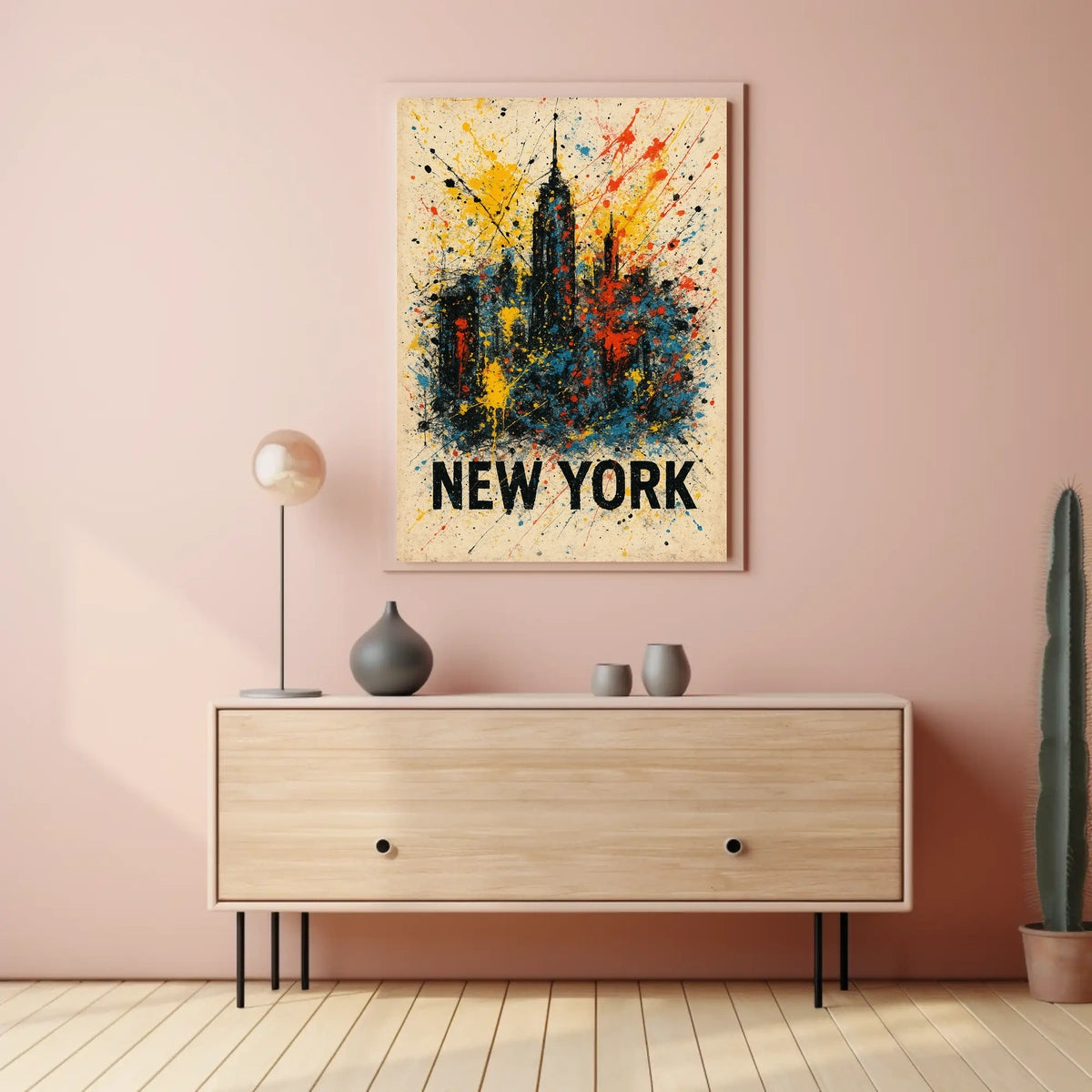 New York Skyline In Abstract Abstract Poster