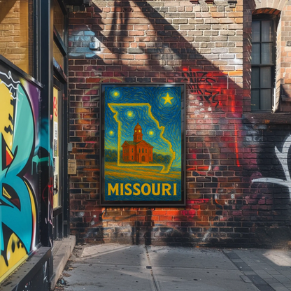 Missouri Starry Night Poster