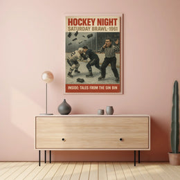 Hockey Night Saturday Brawl 1961 Poster