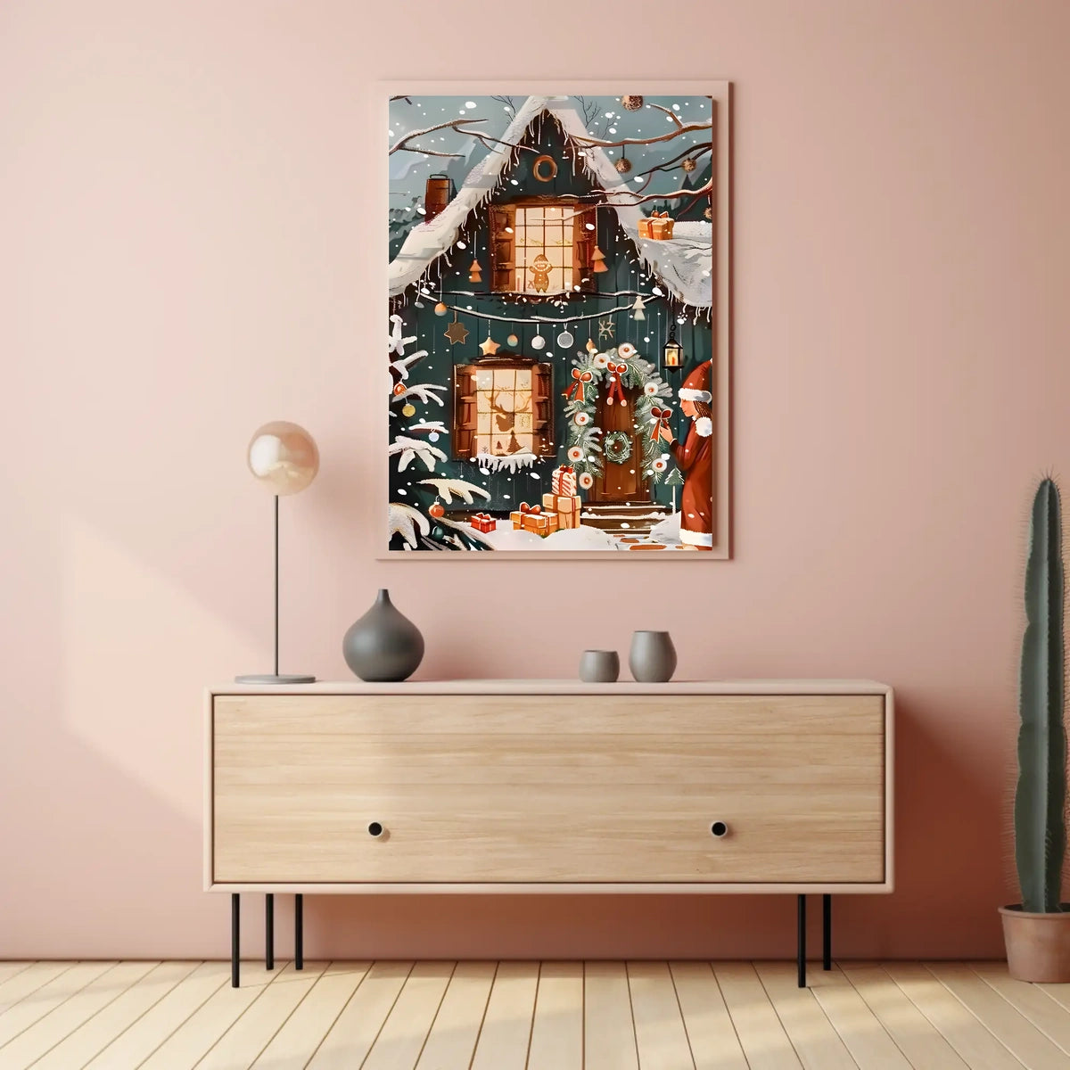 Winter Wonderland Cottage Poster