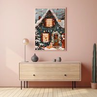 Winter Wonderland Cottage Poster