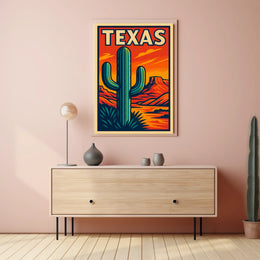 Texas Desert Landscape Poster
